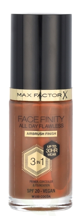 Max Factor Facefinity All Day Flawless 3 In 1 Foundation 30 ml W100 Cocoa ryhmässä KAUNEUS JA TERVEYS / Meikit / Meikit Kasvot / Meikkivoide @ TP E-commerce Nordic AB (D05836)