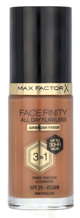 Max Factor Facefinity All Day Flawless 3 In 1 Foundation 30 ml N88 Praline ryhmässä KAUNEUS JA TERVEYS / Meikit / Meikit Kasvot / Meikkivoide @ TP E-commerce Nordic AB (D05838)