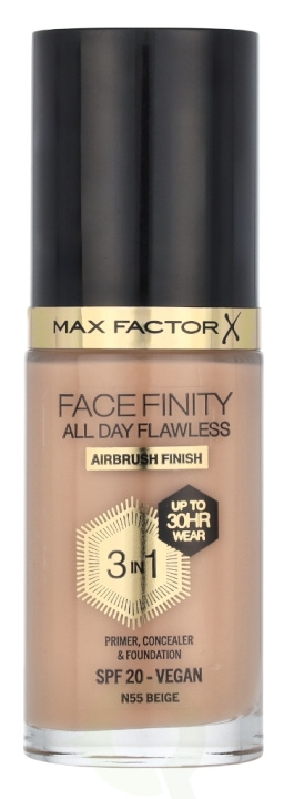 Max Factor Facefinity All Day Flawless 3 In 1 Foundation 30 ml N55 Beige ryhmässä KAUNEUS JA TERVEYS / Meikit / Meikit Kasvot / Meikkivoide @ TP E-commerce Nordic AB (D05842)