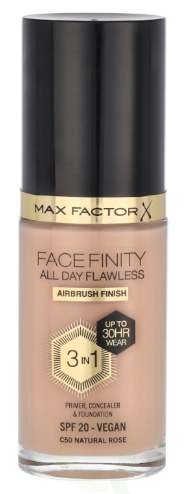 Max Factor Facefinity All Day Flawless 3 In 1 Foundation 30 ml C50 Natural Rose ryhmässä KAUNEUS JA TERVEYS / Meikit / Meikit Kasvot / Meikkivoide @ TP E-commerce Nordic AB (D05843)