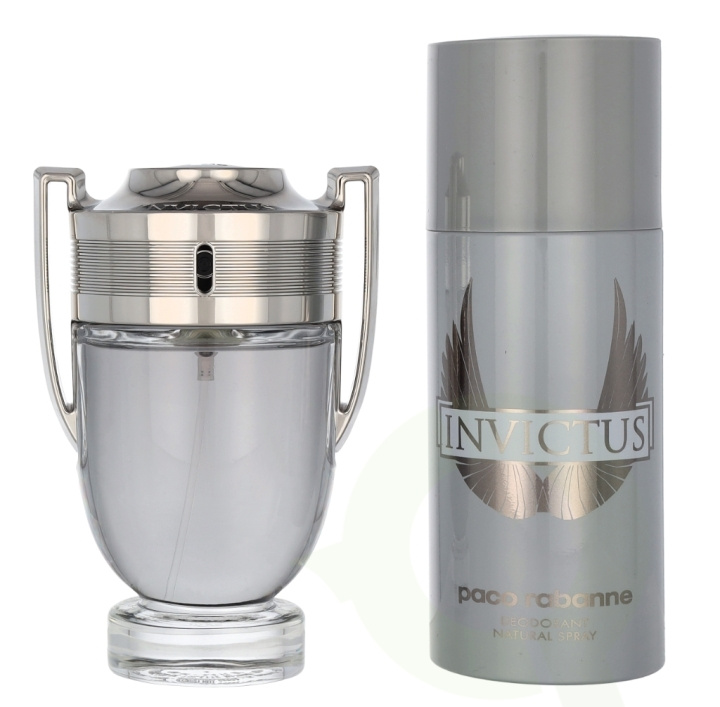 Paco Rabanne Invictus Giftset 250 ml Edt Spray 100ml/Deo Spray 150 ml ryhmässä KAUNEUS JA TERVEYS / Tuoksut & Parfyymit / Parfyymit / Miesten Tuoksut @ TP E-commerce Nordic AB (D06029)