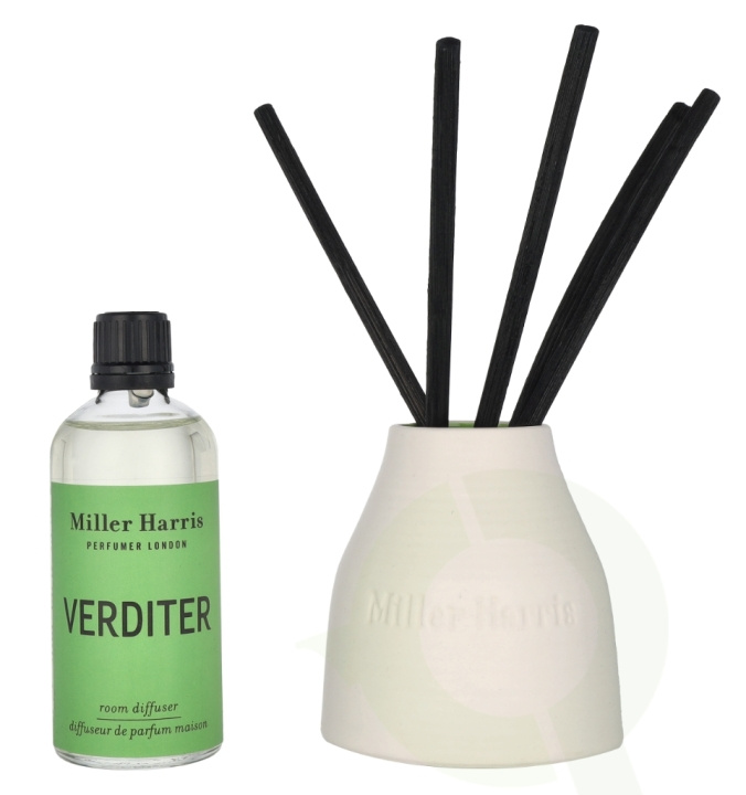 Miller Harris Verditer Room Diffuser 100 ml ryhmässä KAUNEUS JA TERVEYS / Tuoksut & Parfyymit / Muut tuoksut / Tuoksu diffuusori @ TP E-commerce Nordic AB (D06196)