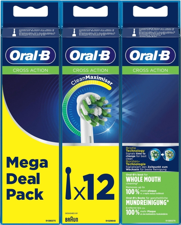 Oral B Ristitoiminta 4+4+4ct ryhmässä KAUNEUS JA TERVEYS / Suunhoito / Sähköhammasharjat Tarvikkeet @ TP E-commerce Nordic AB (D06342)