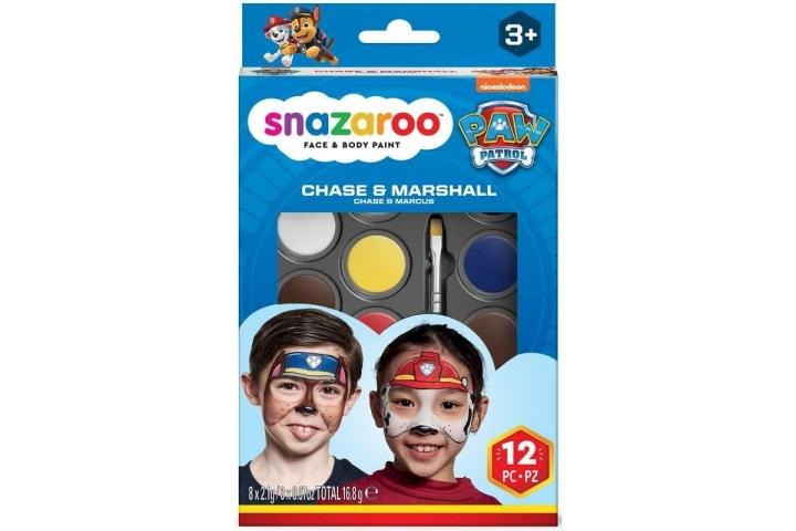 Snazaroo Paw Patrol - Meikkisarja - Chase & Marshall (791106) ryhmässä LELUT, TUOTTEET LAPSILLE JA VAUVOILLE / Leikkikalut, Askartelu &Pelit / Käsityöt @ TP E-commerce Nordic AB (D06427)