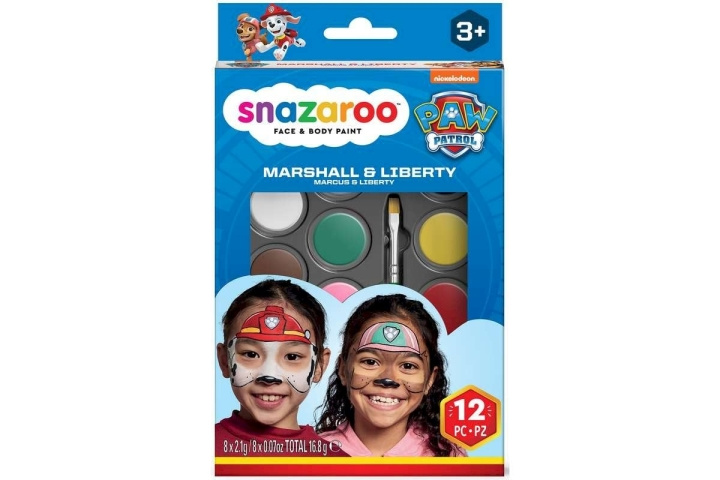 Snazaroo Paw Patrol - Meikkisarja - Marshall & Liberty (791107) ryhmässä LELUT, TUOTTEET LAPSILLE JA VAUVOILLE / Leikkikalut, Askartelu &Pelit / Naamiaisasut @ TP E-commerce Nordic AB (D06428)