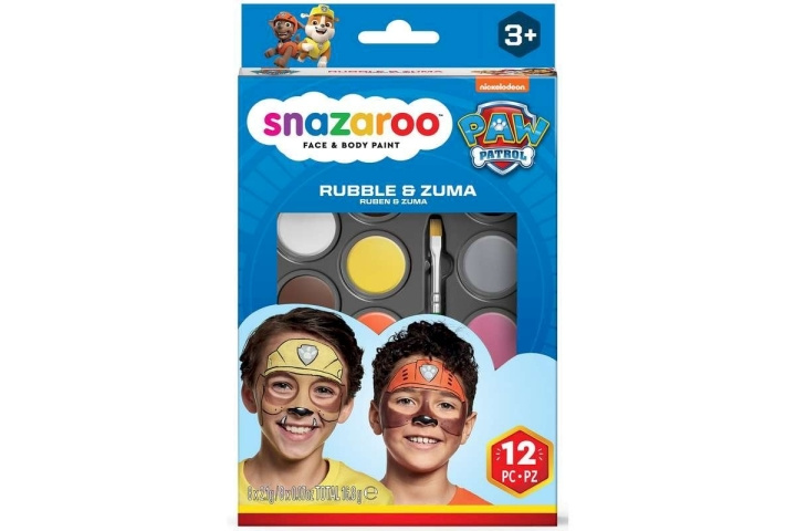 Snazaroo Paw Patrol - Meikkisarja - Rubble & Zuma (791109) ryhmässä LELUT, TUOTTEET LAPSILLE JA VAUVOILLE / Leikkikalut, Askartelu &Pelit / Naamiaisasut @ TP E-commerce Nordic AB (D06429)