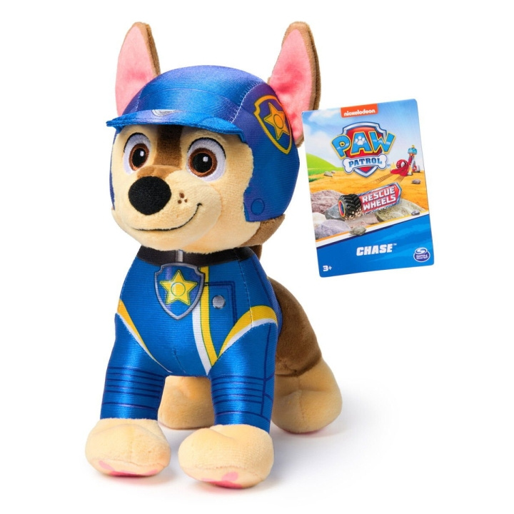 Paw Patrol Rescue Wheels - Peruspehmo - Chase (19cm) ryhmässä LELUT, TUOTTEET LAPSILLE JA VAUVOILLE / Lelut vauvoille (0-3v) / Pehmolelut @ TP E-commerce Nordic AB (D06542)