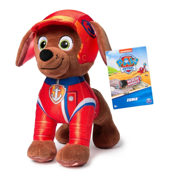 Paw Patrol Rescue Wheels - Basic Plush - Zuma (19cm) ryhmässä LELUT, TUOTTEET LAPSILLE JA VAUVOILLE / Lelut vauvoille (0-3v) / Pehmolelut @ TP E-commerce Nordic AB (D06544)