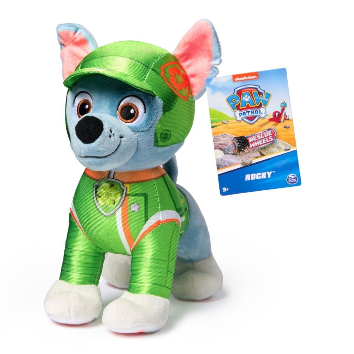 Paw Patrol Rescue Wheels - Basic Plush - Rocy (19cm) ryhmässä LELUT, TUOTTEET LAPSILLE JA VAUVOILLE / Lelut vauvoille (0-3v) / Pehmolelut @ TP E-commerce Nordic AB (D06545)