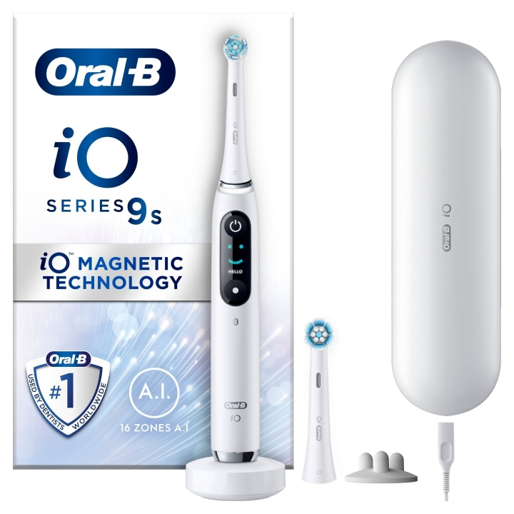 Oral B iO9S Valkoinen Alabaster sähköhammasharja ryhmässä KAUNEUS JA TERVEYS / Suunhoito / Sähköhammasharjat @ TP E-commerce Nordic AB (D06586)