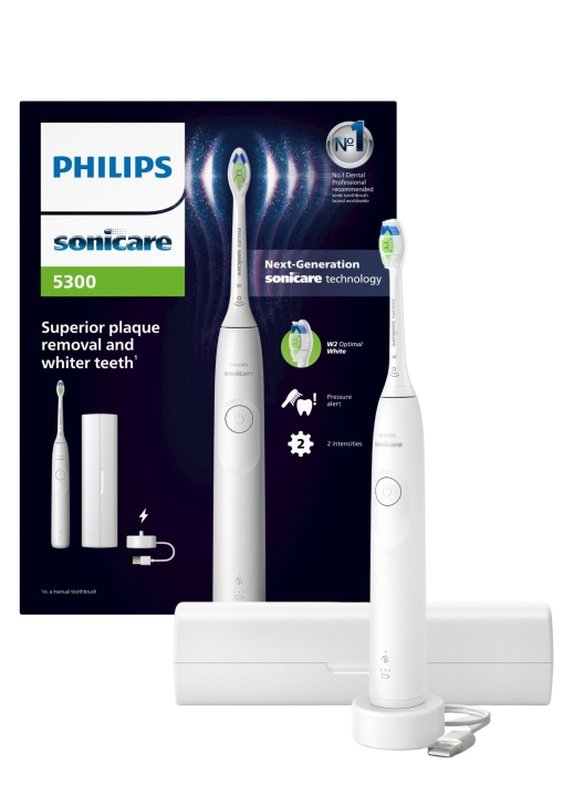 Philips Sonicare Valkoinen sähköhammasharja sarja 5300 HX7108/02 HX7108/02 ryhmässä KAUNEUS JA TERVEYS / Suunhoito / Sähköhammasharjat @ TP E-commerce Nordic AB (D06622)