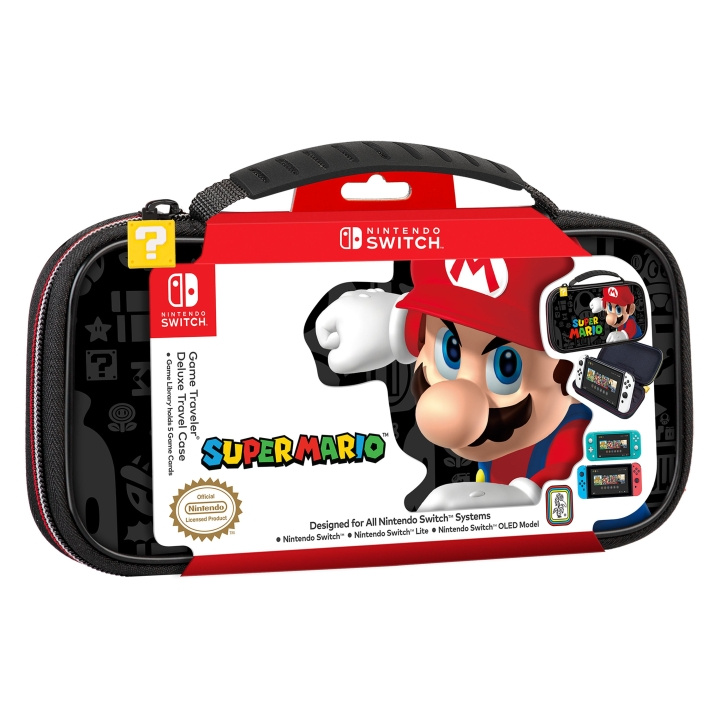 Nintendo Switch Deluxe -matkakotelo (Super Mario) ryhmässä KODINELEKTRONIIKKA / Pelikonsolit & Tarvikkeet / Nintendo Switch / Tarvikkeet @ TP E-commerce Nordic AB (D06630)