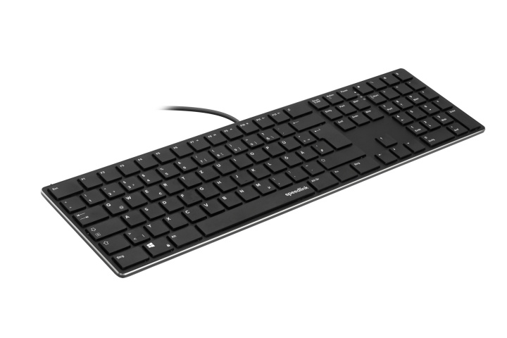 Speedlink RIVA Slim Metal Scissor Keyboard, musta - pohjoismainen ulkoasu ryhmässä TIETOKOONET & TARVIKKEET / Hiiret & Näppäimistöt / Näppäimistöt @ TP E-commerce Nordic AB (D06640)