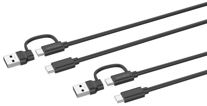 Speedlink STREAM Play & Charge USB-C/A-USB-C-kaapelisarja, musta ryhmässä TIETOKOONET & TARVIKKEET / Kaapelit & Sovittimet / USB / USB-C @ TP E-commerce Nordic AB (D06677)