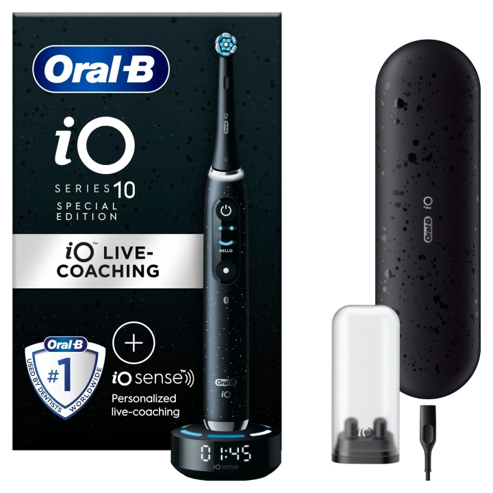 Oral B iO10 Cosmic Black sähköhammasharja ryhmässä KAUNEUS JA TERVEYS / Suunhoito / Sähköhammasharjat @ TP E-commerce Nordic AB (D06707)