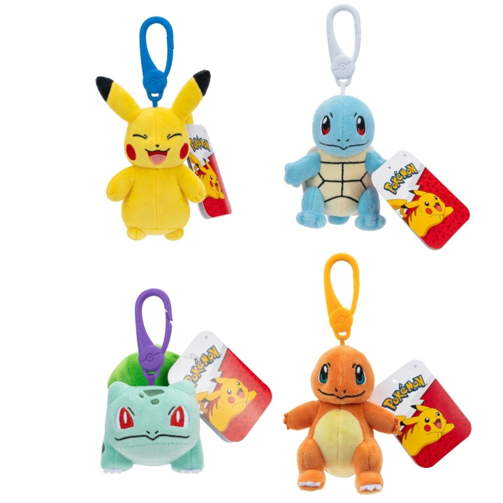 Pokémon Plush Clip on W11 Ass (95177-11) ryhmässä LELUT, TUOTTEET LAPSILLE JA VAUVOILLE / Lelut vauvoille (0-3v) / Pehmolelut @ TP E-commerce Nordic AB (D06745)