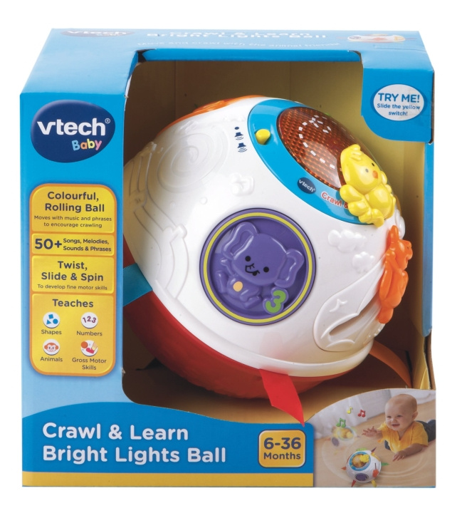 VTech Ryömimis- ja oppimispallo (tanskalainen) (950-151532) ryhmässä LELUT, TUOTTEET LAPSILLE JA VAUVOILLE / Lelut vauvoille (0-3v) / Toiminnalliset lelut @ TP E-commerce Nordic AB (D06780)