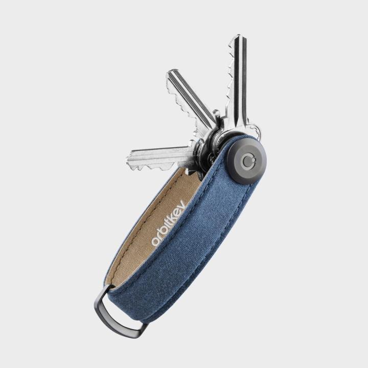 Orbitkey Waxed Canvas Key Organiser - Navy Blue ryhmässä URHEILU, VAPAA-AIKA JA HARRASTUS / Hauskat tavarat / Älylaitteet @ TP E-commerce Nordic AB (D06819)