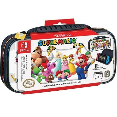 Nintendo Switch Game Traveler Deluxe -matkakotelo - Super Mario Team ryhmässä KODINELEKTRONIIKKA / Pelikonsolit & Tarvikkeet / Nintendo Switch / Tarvikkeet @ TP E-commerce Nordic AB (D06993)