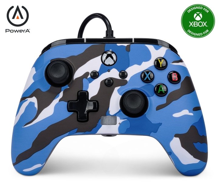 PowerA XBX ENH langallinen ohjain - sininen Camo ryhmässä KODINELEKTRONIIKKA / Pelikonsolit & Tarvikkeet / Xbox Series X / Tarvikkeet @ TP E-commerce Nordic AB (D06998)