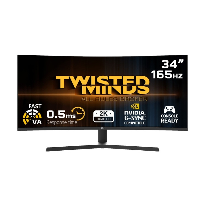 Twisted Minds Eclipse Pro Series CURVE 34 WQHD - 165HZ 0.5ms VA-pelimonitori - 165HZ 0.5ms VA-pelinäyttö ryhmässä TIETOKOONET & TARVIKKEET / Näytöt / Tietokonenäytöt @ TP E-commerce Nordic AB (D07086)