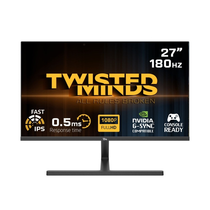 Twisted Minds Blaze-sarjan litteä 27 FHD - 180HZ 0.5 MS Fast IPS HDMI 2.1 -pelimonitori Musta ryhmässä TIETOKOONET & TARVIKKEET / Näytöt / Tietokonenäytöt @ TP E-commerce Nordic AB (D07089)