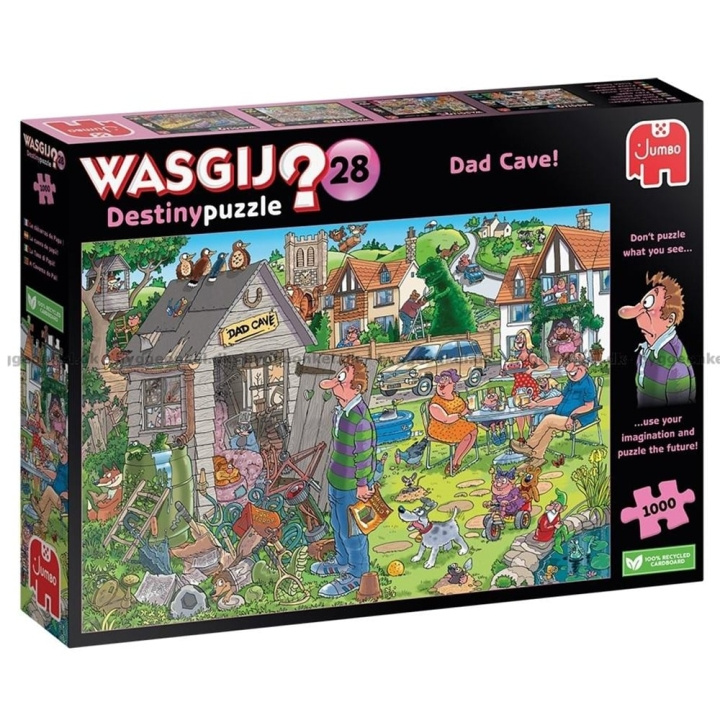 Wasgij Destiny 28 Isän luola! (1000 kpl) (JUM02092) ryhmässä URHEILU, VAPAA-AIKA JA HARRASTUS / Harrastus / Palapeli @ TP E-commerce Nordic AB (D07168)