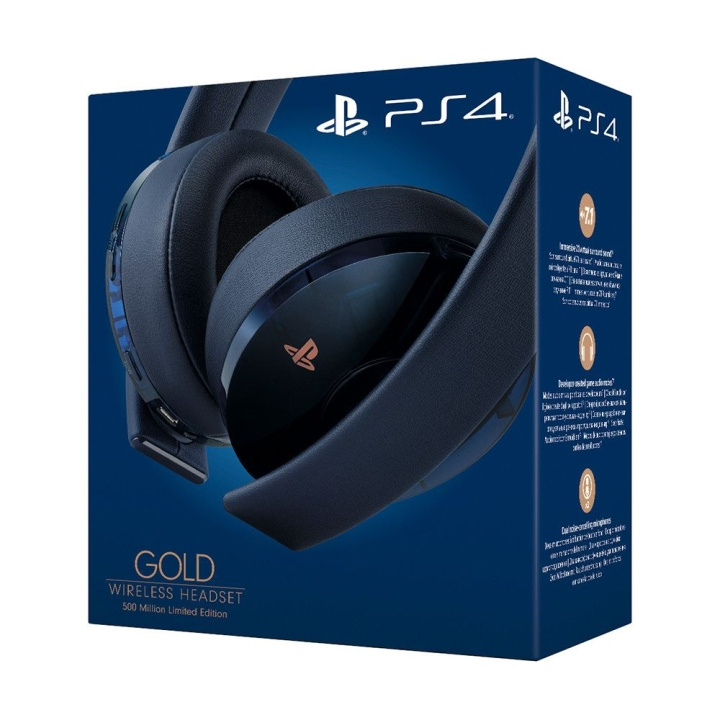 Sony PS4 500 Million Limited Edition Gold -kuulokkeet ryhmässä KODINELEKTRONIIKKA / Pelikonsolit & Tarvikkeet / Sony PlayStation 5 @ TP E-commerce Nordic AB (D07189)