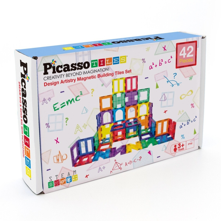 Picasso Tiles Artistry Magneettilaattasetti (42 kpl) (PT42) ryhmässä LELUT, TUOTTEET LAPSILLE JA VAUVOILLE / Leikkikalut, Askartelu &Pelit / Rakennuslelut / Rakennuspalikat @ TP E-commerce Nordic AB (D07216)