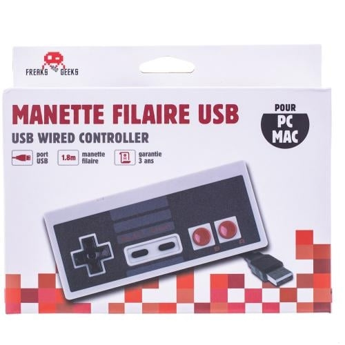 Trade Invaders USB NES -ohjain PC/MAC:lle ryhmässä KODINELEKTRONIIKKA / Pelikonsolit & Tarvikkeet / Nintendo Entertainment System (NES, 8-bit) @ TP E-commerce Nordic AB (D07261)