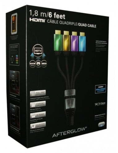 PDP Gaming Nelinkertainen HDMI-kaapeli 6\' AfterGlow (vihreä/kultainen/lila/sininen) ryhmässä KODINELEKTRONIIKKA / Kaapelit & Sovittimet / HDMI / Kaapelit @ TP E-commerce Nordic AB (D07293)