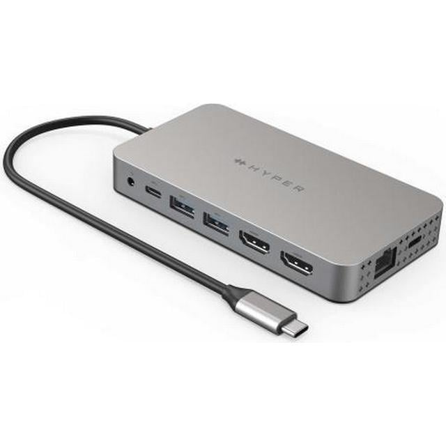 Targus Dual 4K HDMI 10-in-1 USB-C-keskitin ryhmässä TIETOKOONET & TARVIKKEET / Kannettavat tietokoneet & tarvikkeet / Telakka @ TP E-commerce Nordic AB (D07328)