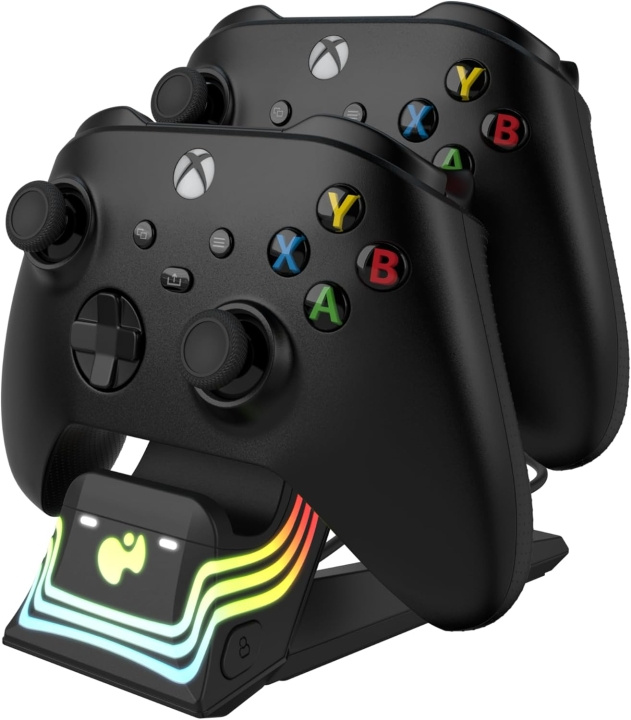 PDP Gaming Afterglow Wave Dual Charger Musta Xbox ryhmässä KODINELEKTRONIIKKA / Pelikonsolit & Tarvikkeet / Xbox Series X / Tarvikkeet @ TP E-commerce Nordic AB (D07341)