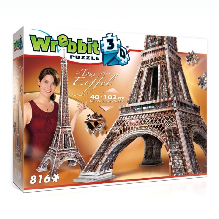 Wrebbit 3D-palapeli - Eiffel-torni (40970028) ryhmässä URHEILU, VAPAA-AIKA JA HARRASTUS / Harrastus / Palapeli @ TP E-commerce Nordic AB (D07429)