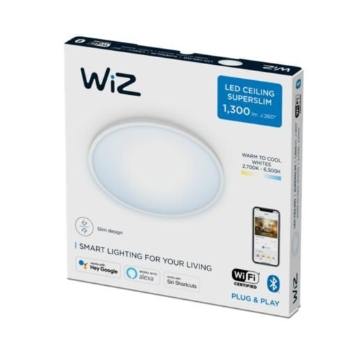 WiZ SuperSlim WiZ Katto 14W W RD 27-65K TW ryhmässä LELUT, TUOTTEET LAPSILLE JA VAUVOILLE / Lastenhuone / Valaistus / Kattolamput & Seinälamput @ TP E-commerce Nordic AB (D07431)