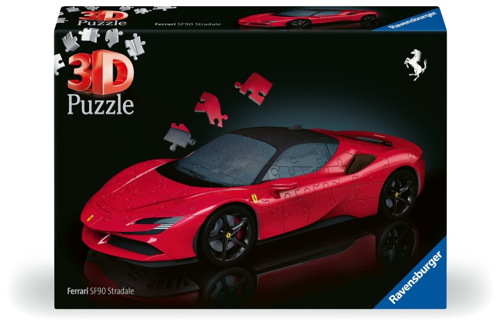 Ravensburger 3D Puzzle Ferrari SF90 Stradale 108p (10311576) ryhmässä URHEILU, VAPAA-AIKA JA HARRASTUS / Harrastus / Palapeli @ TP E-commerce Nordic AB (D07707)