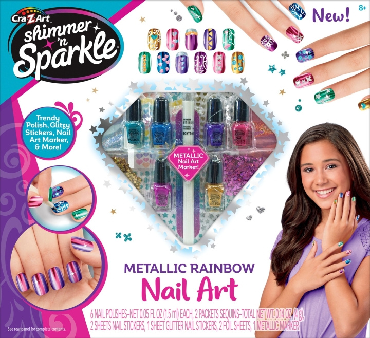 Shimmer ’n Sparkle Shimmer \'n Sparkle - Metallic Rainbow Nail Art (65540) ryhmässä LELUT, TUOTTEET LAPSILLE JA VAUVOILLE / Leikkikalut, Askartelu &Pelit / Naamiaisasut @ TP E-commerce Nordic AB (D07722)