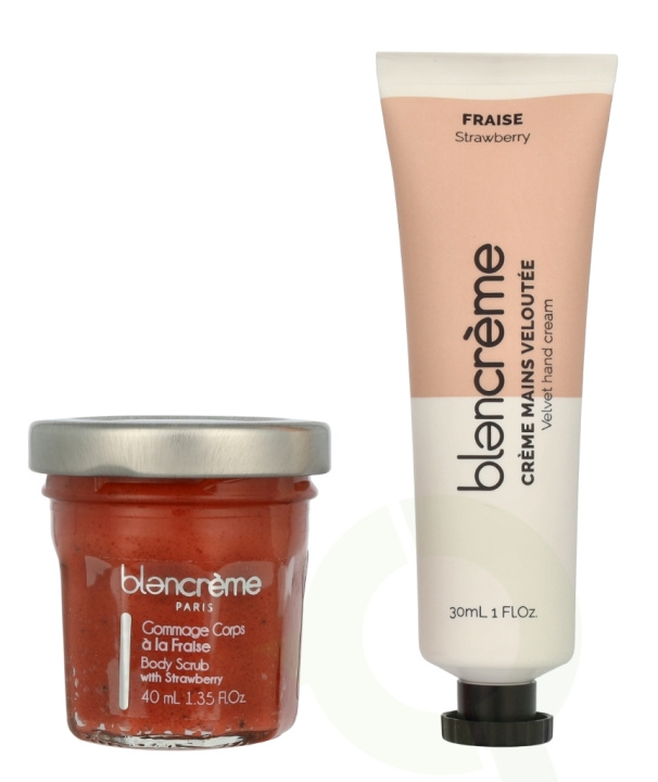 Blancreme Hand Cream Duo 70 ml Hand Cream 30ml/Scrub 40ml - Strawberry/Pomegrante ryhmässä KAUNEUS JA TERVEYS / Manikyyri/Pedikyyri / Käsirasva @ TP E-commerce Nordic AB (D07806)