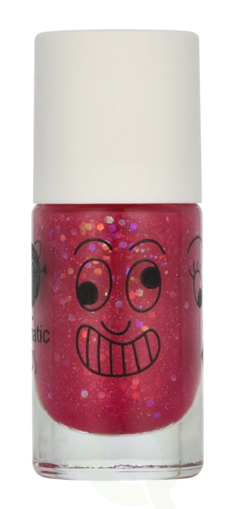 Nailmatic Kids Nail Polish 8 ml Clear Raspberry Glitter ryhmässä KAUNEUS JA TERVEYS / Manikyyri/Pedikyyri / Kynsilakka @ TP E-commerce Nordic AB (D07829)