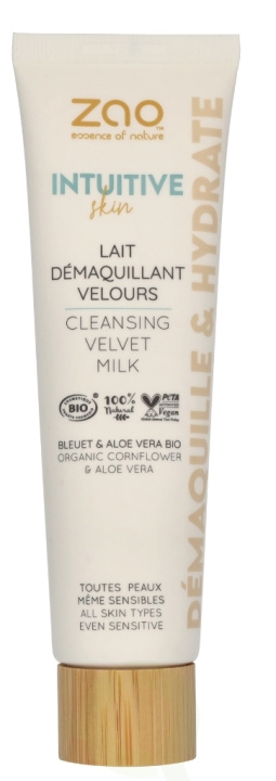 Zao Intuitive Skin Cleansing Velvet Milk 100 ml Organic Cornflower & Aloe Vera ryhmässä KAUNEUS JA TERVEYS / Ihonhoito / Kasvot / Päivävoide @ TP E-commerce Nordic AB (D07848)