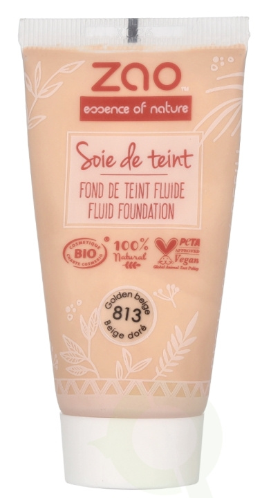 Zao Soie De Teint Fluid Foundation 30 ml #813 Beige Dore ryhmässä KAUNEUS JA TERVEYS / Meikit / Meikit Kasvot / Meikkivoide @ TP E-commerce Nordic AB (D07934)