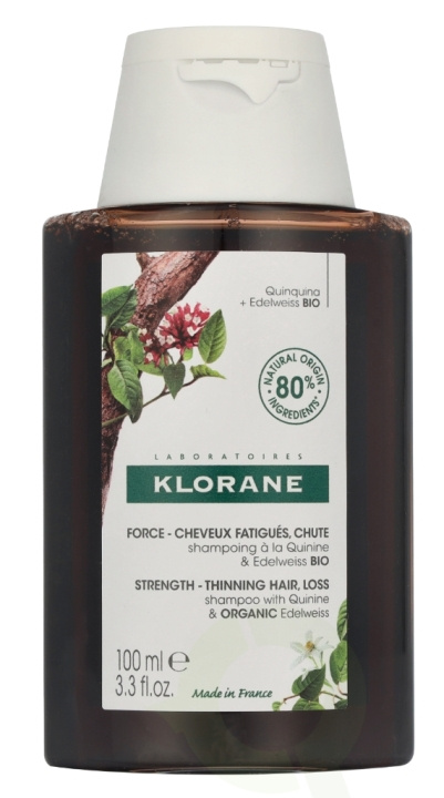 Klorane Strenghtening Shampoo With Quinine & Org. Edelweiss 100 ml ryhmässä KAUNEUS JA TERVEYS / Hiukset &Stailaus / Hiustenhoito / Shampoo @ TP E-commerce Nordic AB (D08153)