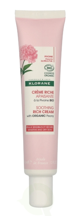 Klorane Soothing Rich Cream With Organic Peony 40 ml ryhmässä KAUNEUS JA TERVEYS / Ihonhoito / Kasvot / Kasvovoide @ TP E-commerce Nordic AB (D08162)