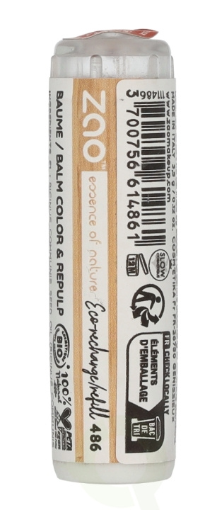 Zao Color & Repulp Lip Balm - Refill 3.5 g #486 Orange Nude ryhmässä KAUNEUS JA TERVEYS / Meikit / Huulet / Huulivoide @ TP E-commerce Nordic AB (D08180)