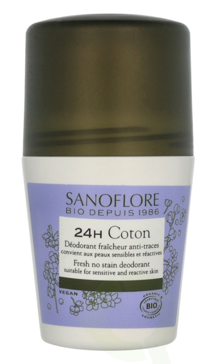 Sanoflore 24H Coton Deodorant 50 ml ryhmässä KAUNEUS JA TERVEYS / Tuoksut & Parfyymit / Deodorantit / Naisten deodorantit @ TP E-commerce Nordic AB (D08225)