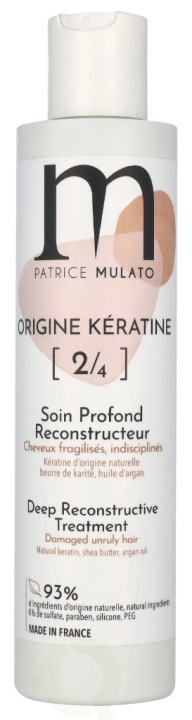 Patrice Mulato P. Mulato Origine Keratine 2/4 Deep Reconstructive Treatment 200 ml ryhmässä KAUNEUS JA TERVEYS / Hiukset &Stailaus / Hiustenhoito / Hiusnaamio @ TP E-commerce Nordic AB (D08273)