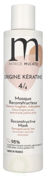 Patrice Mulato P. Mulato Origine Keratine 4/4 Reconstrucitve Mask 200 ml ryhmässä KAUNEUS JA TERVEYS / Hiukset &Stailaus / Hiustenhoito / Hiusnaamio @ TP E-commerce Nordic AB (D08274)