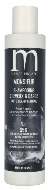 Patrice Mulato P. Mulato Monsieur Hair & Beard Shampoo 200 ml ryhmässä KAUNEUS JA TERVEYS / Hiukset &Stailaus / Hiustenhoito / Shampoo @ TP E-commerce Nordic AB (D08279)