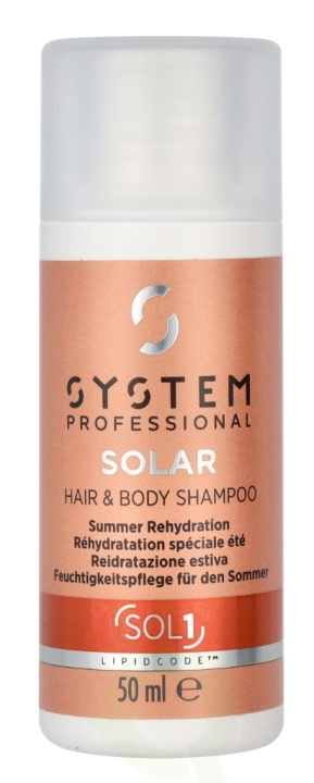 Wella System P. - Lipid Code - Solar Hair&Body Shampoo SOL1 50 ml ryhmässä KAUNEUS JA TERVEYS / Hiukset &Stailaus / Hiustenhoito / Shampoo @ TP E-commerce Nordic AB (D08298)