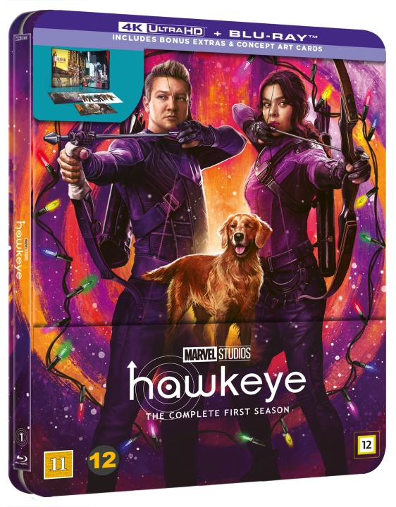 Hawkeye Season 1 - 4K Ultra HD+Blu-Ray - Limited Edition Steelbook ryhmässä KODINELEKTRONIIKKA / Ääni & Kuva / TV & Tarvikkeet / Elokuvat / Blu-ray @ TP E-commerce Nordic AB (D08734)